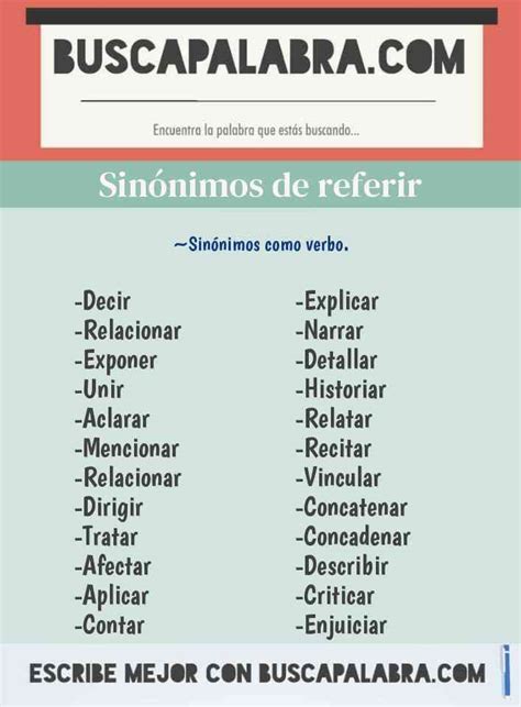 referir sinonimo